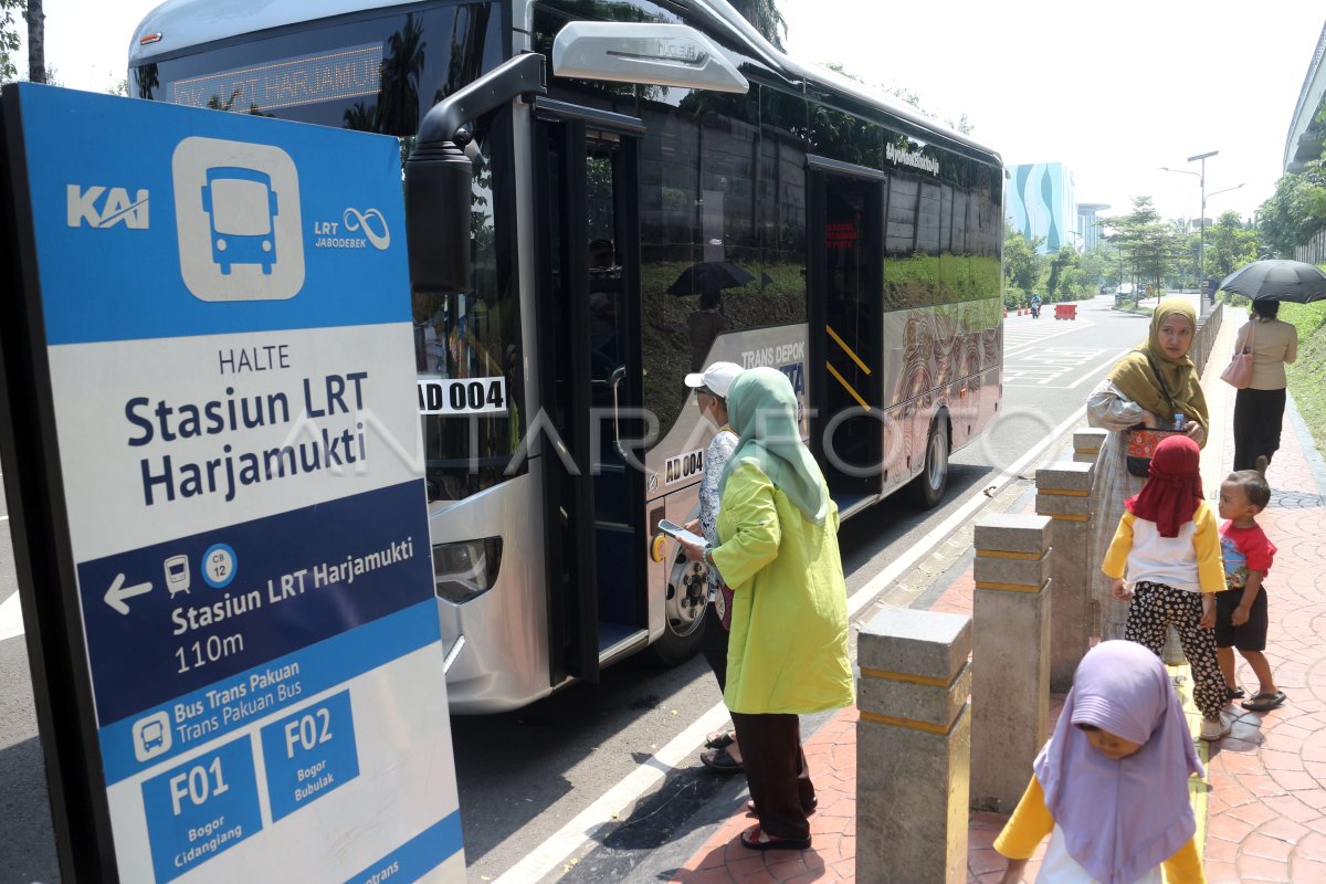 Operasional Biskita Trans Depok di LRT Harjamukti